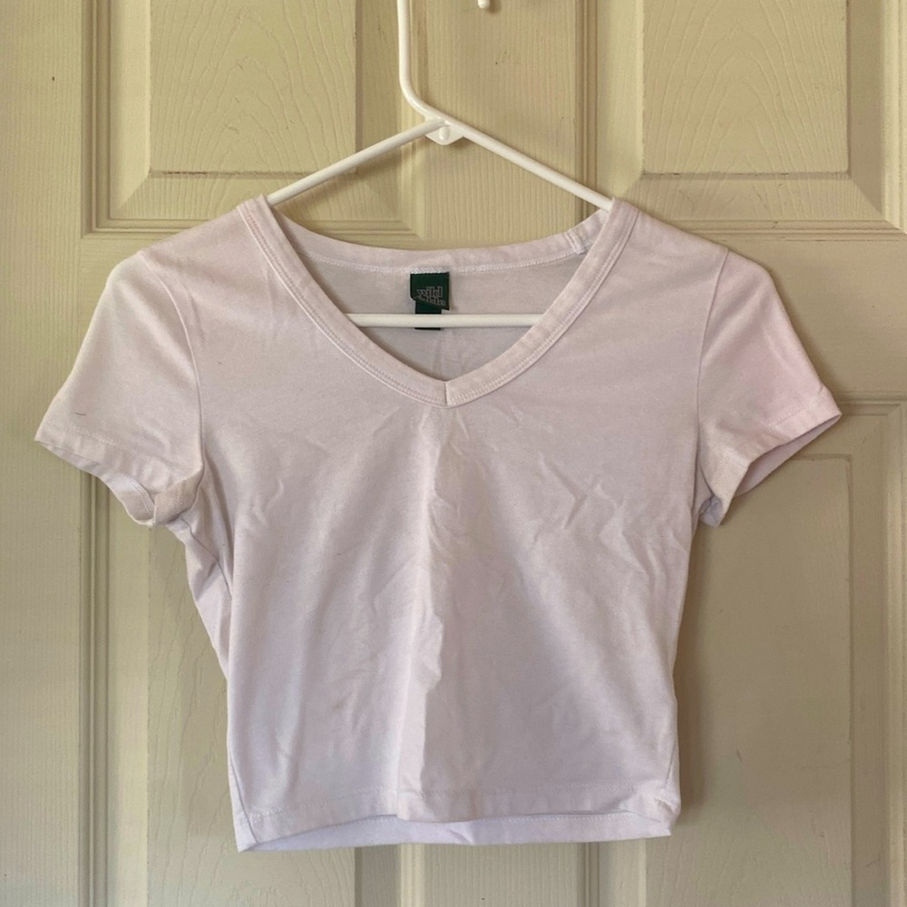 Plain white v neck